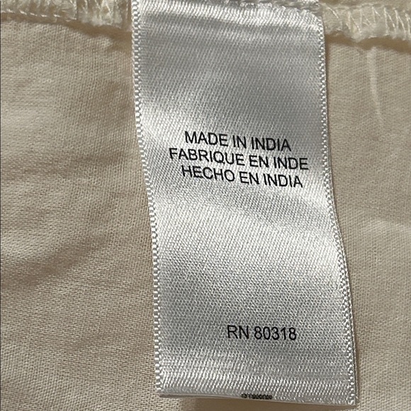 🐞LUCKY BRAND Light Cream Eyelet Midi Dress with Smocked Back size L GUC - Picture 14 of 16